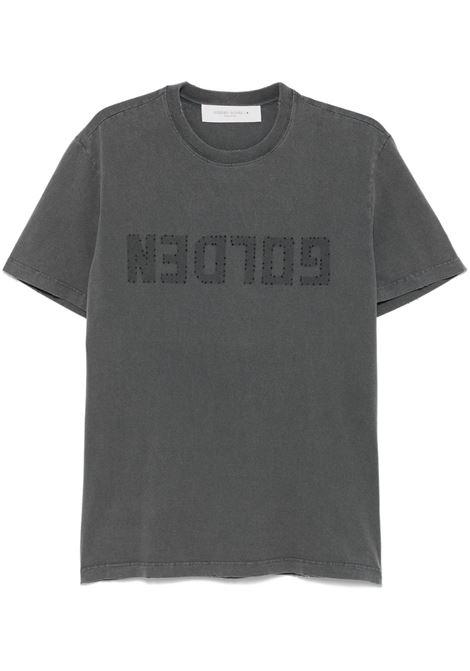 Grey logo-print short-sleeve T-shirt  - GOLDEN GOOSE men